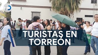 Turistas llegan a Torreón para el eclipse solar [upl. by Ateiluj963]