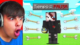 Trolleé A Mi Amigo PAUSANDO el TIEMPO en Minecraft [upl. by Neema]