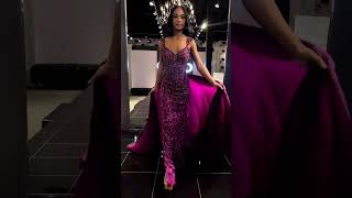 💜Jovani Couture Unveils Stunning Beaded Purple Dress with Chiffon Overlay for Elegant Occasion💜 [upl. by Qidas]