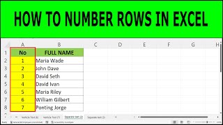 How to Number Rows in Excel The Simplest Way  How to Automate Row numbers in Excel [upl. by Gowon853]