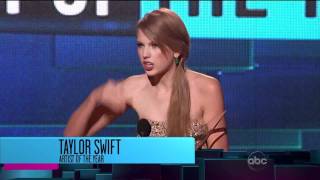 Taylor Swift Wins Artist Of The Year  AMA Awards 2011 [upl. by Anawal]