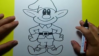 Como dibujar un duende paso a paso  How to draw an elf [upl. by Aurelius]