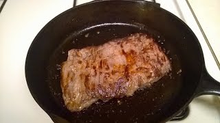 Cast Iron Skillet Skirt Steak Recipe [upl. by Weisbrodt]