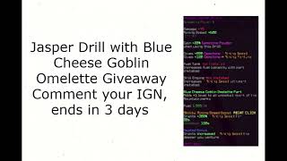 Hypixel Skyblock Giveaway Jasper Drill Blue Cheese Goblin Omelette [upl. by Nytsirc304]