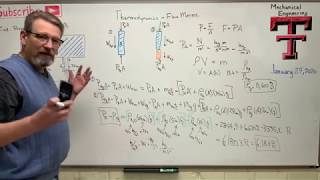 Thermo Lesson 8  Flow Meter Manometer Orifice Example Problem [upl. by Lavotsirc]