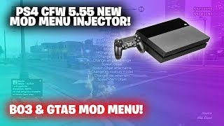 PS4 CFW 555 PAYLOAD INJECTOR MOD MENU NO USB GTA5 amp BO3 NEW UPDATE  Decrypted [upl. by Betti462]