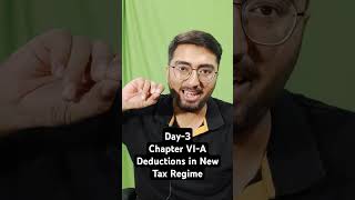 DT Shorts Day3 Chapter VIA deductions in New Tax Regimes cafinal exam directtaxation [upl. by Sol841]