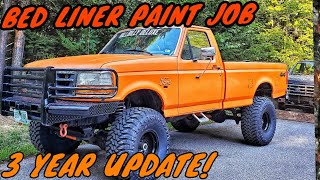 Bed liner paint job Do I regret it 3 Year Update [upl. by Esinaej]