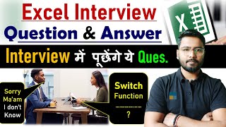 Excel interview question and answer  Switch in Excel  Excel Interview [upl. by Faustena]