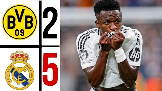 ⚪ Dortmund vs Real Madrid 25 vinicius Jr hattrick Goal EXTENDED HIGHLIGHTS CHAMPIONS LEAGUE 2025 [upl. by Arianna352]