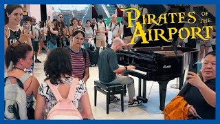 PIRATES OF THE CARIBBEAN on PUBLIC PIANO and the Airport Got Silent 😨 [upl. by Steinway170]