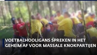 Voetbalhooligans spreken in het geheim af voor massale gevechten [upl. by Nilerual]