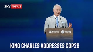 King Charles delivers address at opening ceremony of COP28 Summit in UAE [upl. by Kristen]