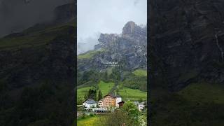 🇨🇭Leukerbad  ⛰️🌧️💚 switzerland visitswitzerland inlovewithswitzerland leukerbad travel [upl. by Mochun]