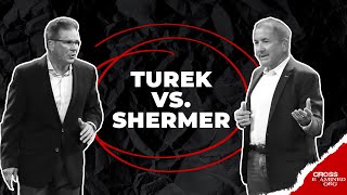 Debate What Best Explains Reality Theism or Atheism Frank Turek vs Michael Shermer [upl. by Wehtta]