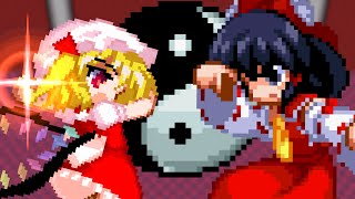 Reimu Vs Flandre 東方 Touhou  Sprite Animation [upl. by Ecadnac165]