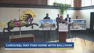 Jantzen Beach Carousel could find new home next to proposed Portland ballpark [upl. by Nnaycart738]