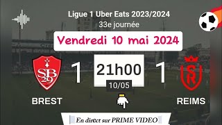 LIGUE 1 UBER EATS  BREST 1  1 REIMS sur Prime Video  10052024 à 21 h [upl. by Tiffy31]