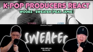 Musicians react amp review ♡ WOODZ  Sweater Feat JAMIE [upl. by Durgy]