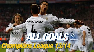 Every Champions League goal 201314  La Décima Ramos in the 93rd minute amp 17 Cristiano strikes [upl. by Eirrahs437]