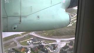 Wideroe turbulent landing in Hammerfest Norway [upl. by Eissirhc]