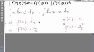 Integration by parts of x lnxdx [upl. by Bahr]