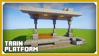 Minecraft How To Build A Train Platform Tutorial Easy Survival Minecraft Design [upl. by Tloc]