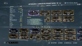 Warframe nuker larkspur prime build [upl. by Leibarg541]