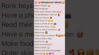 Sleepover ideas 🌸have fun [upl. by Harraf2]