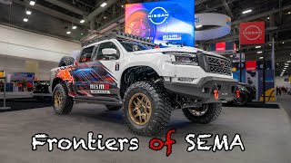 All Nissan Frontiers At The SEMA Show  You Have To See These [upl. by Eixel]