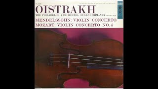 Oistrakh  Mendelssohn  Violin Concerto Op64 1955 [upl. by Elehcir]