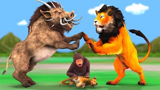 Telugu Stories  Foolish Pig Lion Revenge  Telugu Kathalu  Panchatantra Bedtime Moral Stories [upl. by Strohben]