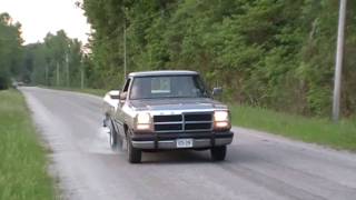 1993 Dodge Ram D150 59L Burnout 1 [upl. by Aiotal676]