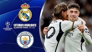 Real Madrid vs Man City Extended Highlights  UCL QuarterFinals 1st Leg  CBS Sports Golazo [upl. by Taam]