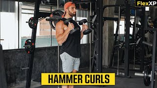 Standing Hammer Curl Form amp Tutorial Guide 30 Seconds  FlexXP [upl. by Deva]