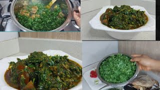 How to cook afang soup Akwaibom style Afang soup recipesimple and authentic way to make afang soup [upl. by Ak]