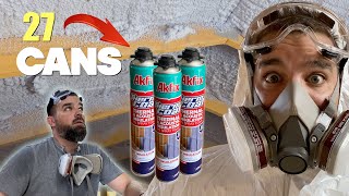 Insulating the Ceiling with Spray Foam  Shed to Shop  Ep 6 [upl. by Irim294]