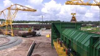 Fulghums State of the Art Log Crane and Drum Debarker system [upl. by Ruon]