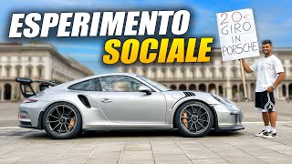 PAGHERESTI 20€ PER UN GIRO IN PORSCHE GT3 RS ESPERIMENTO SOCIALE [upl. by Nyrb]