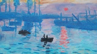 Paint Impression Sunrise Step by Step in the Style of Monet in Oils [upl. by Zeiger]