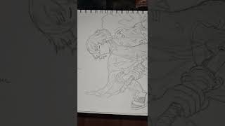 Thunderclap and flash demonslayer hashira zenitsu subscribe anime art manga drawing shorts [upl. by Ennaisoj]