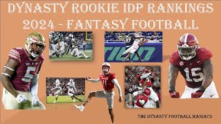 Dynasty Rookie IDP Rankings 2024  Fantasy Football [upl. by Ahtnamas]