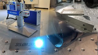 Fiber laser 50W Raycus engraving and cutting machine for 1mm silver cutting [upl. by Reivaxe]