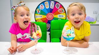 Gaby and Alex  Mystery Wheel of Ice Cream Challenge [upl. by Wilma]