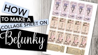 HOW TO make a collage sheet on Befunkycom  TUTORIAL [upl. by Odragde66]