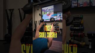 Dumbbell skull crusher tutorial to grow your triceps 🙌 [upl. by Irek]