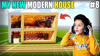 I UPGRADED MY HOUSE TO MODERN HOUSE IN MINECRAFT  GAMEPLAY8  HS GAMING [upl. by Melamie170]