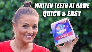 Teeth Whitening using Crest 3D White Strips Tips for Sensitive Teeth [upl. by Anaiad881]