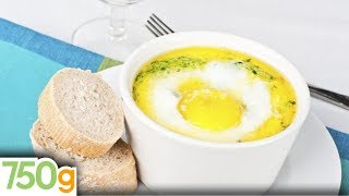 Recette des Oeufs cocotte aux épinards  750g [upl. by Ahsayn]