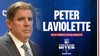 NYR vs NYI Peter Laviolette Postgame Media Availability  March 17 2024 [upl. by Scopp]